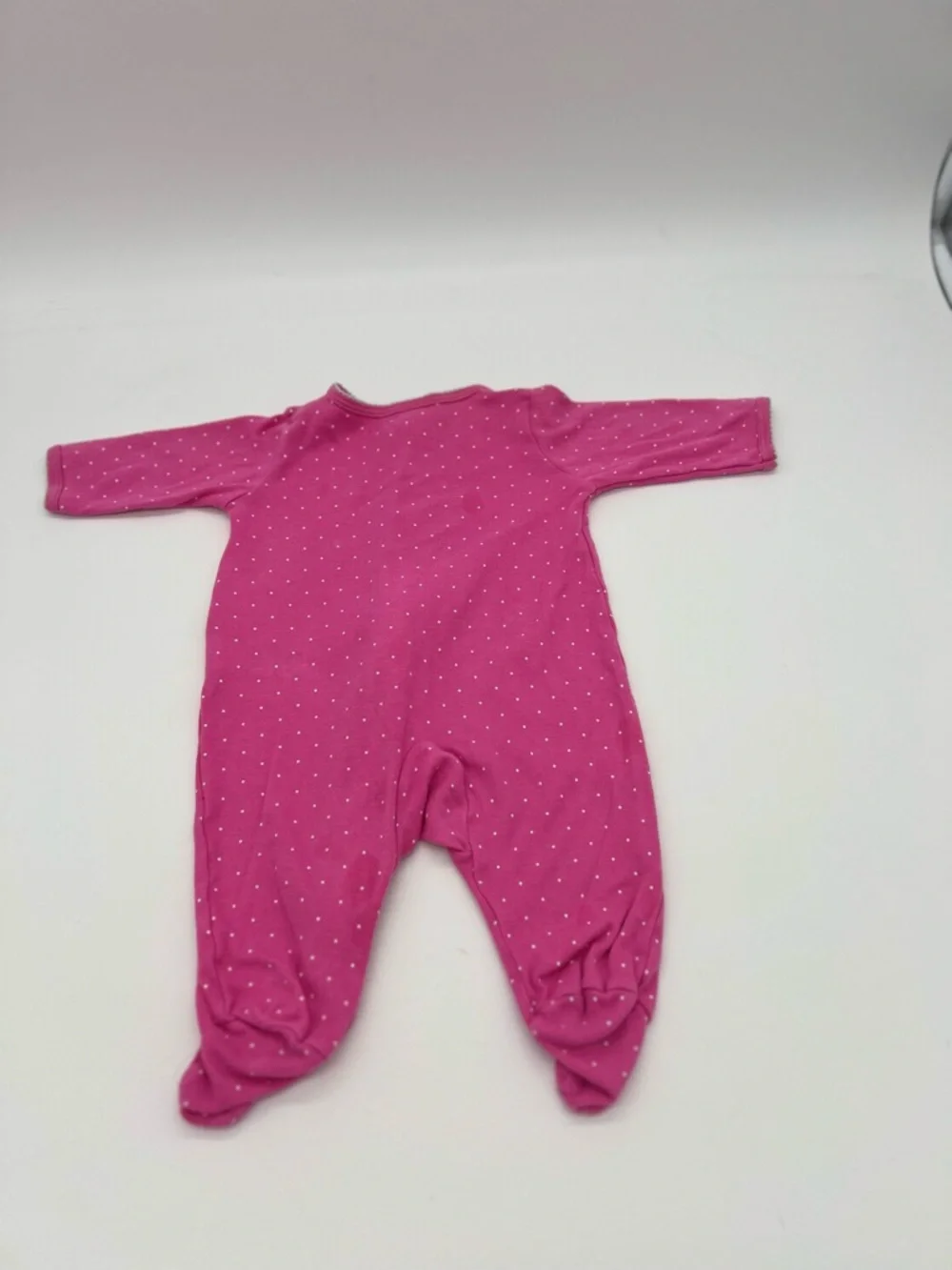 Carters Baby Girl Pink Polka Dot Long Sleeve One Piece Footie Mouse 3 Months